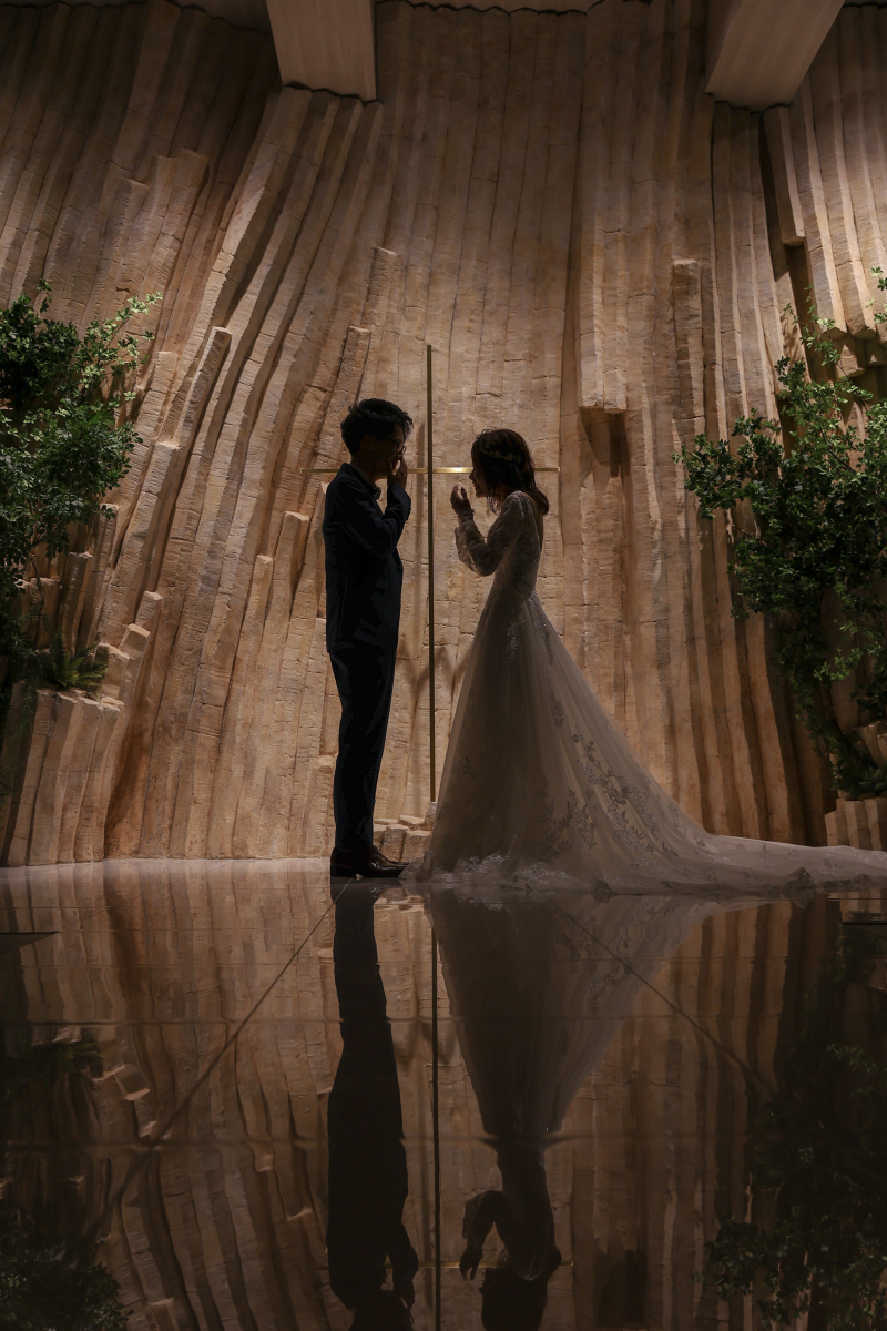 チャペルに移動して撮影スタート！