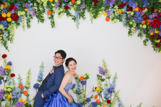 【和装洋装スタジオプラン】青の素敵なお二人と