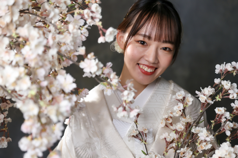 桜の中で。