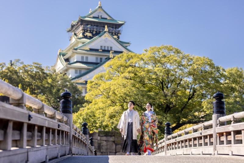 大阪城公園ならではの1枚♪
