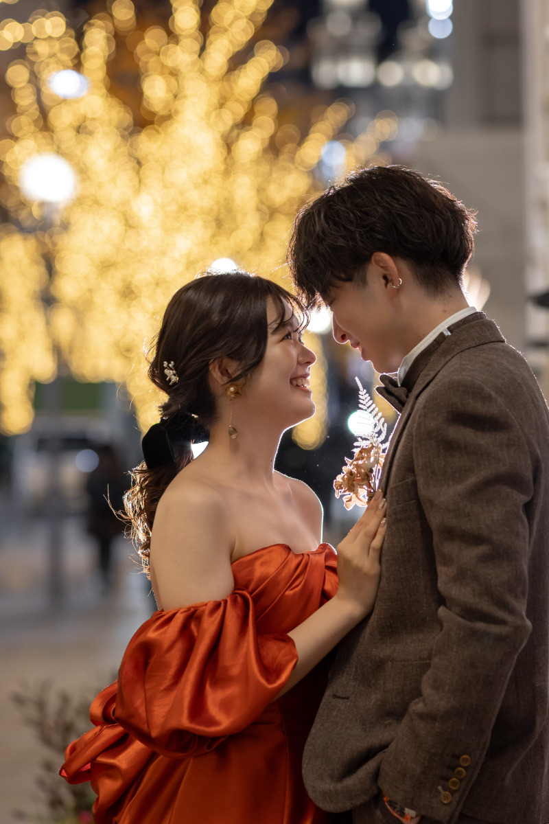 見つめ合いショット。