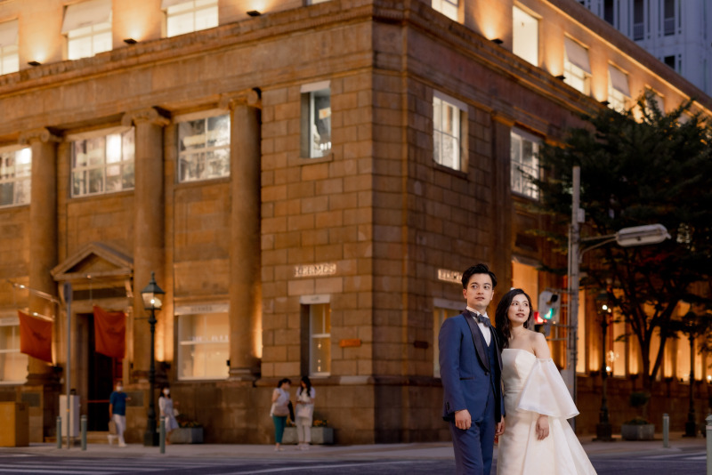夜の街は雰囲気が変わり大人な印象の一枚に