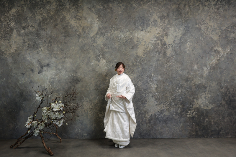 お花ともに新婦様お一人でのカットも