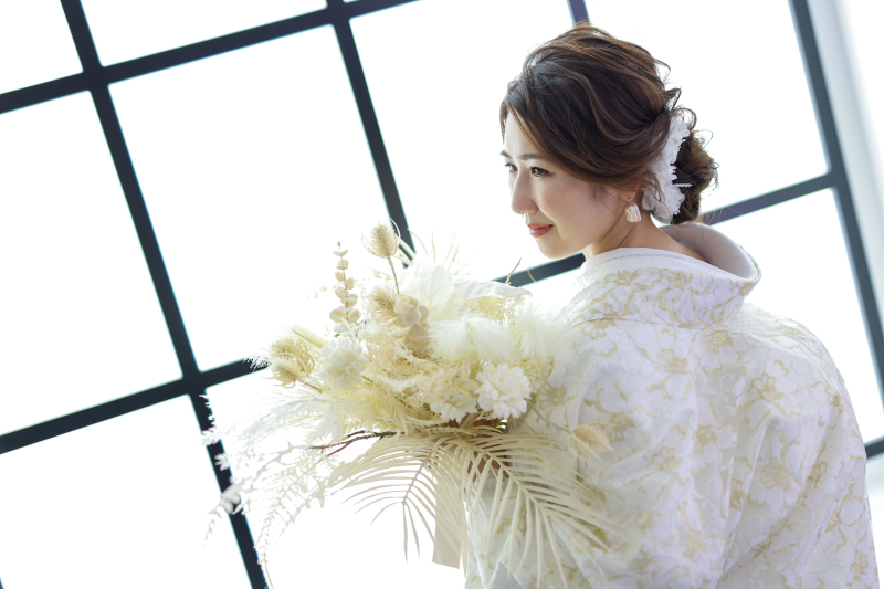 和装にあったブーケも