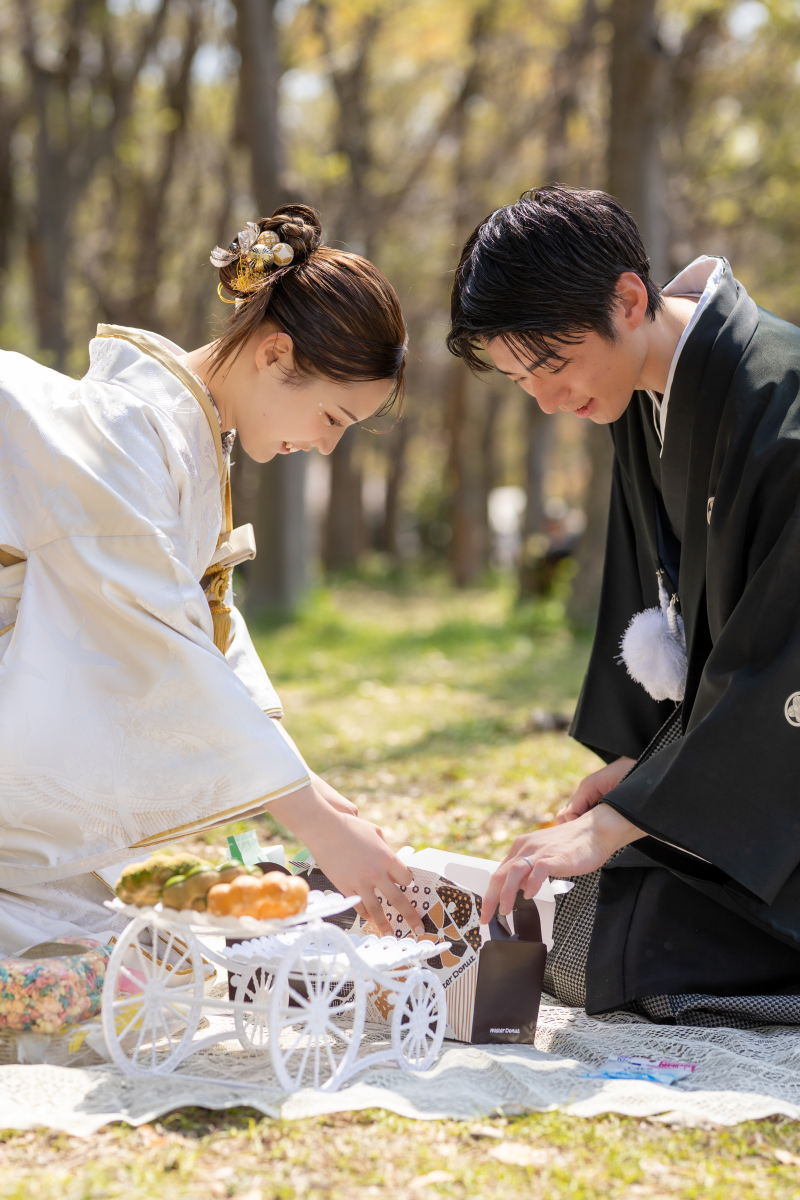 撮影の準備中も可愛い一枚に！