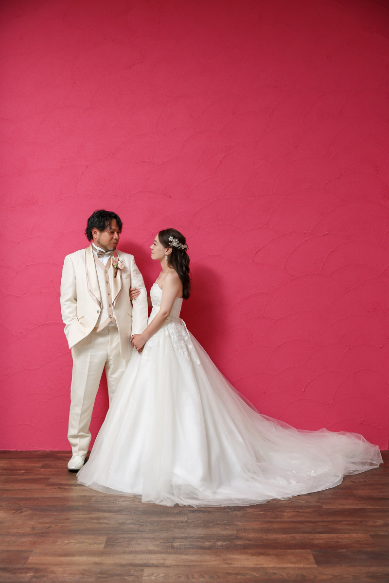 見つめ合いショット。