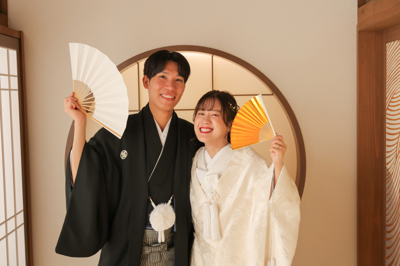 和装でもにっこりなお二人！