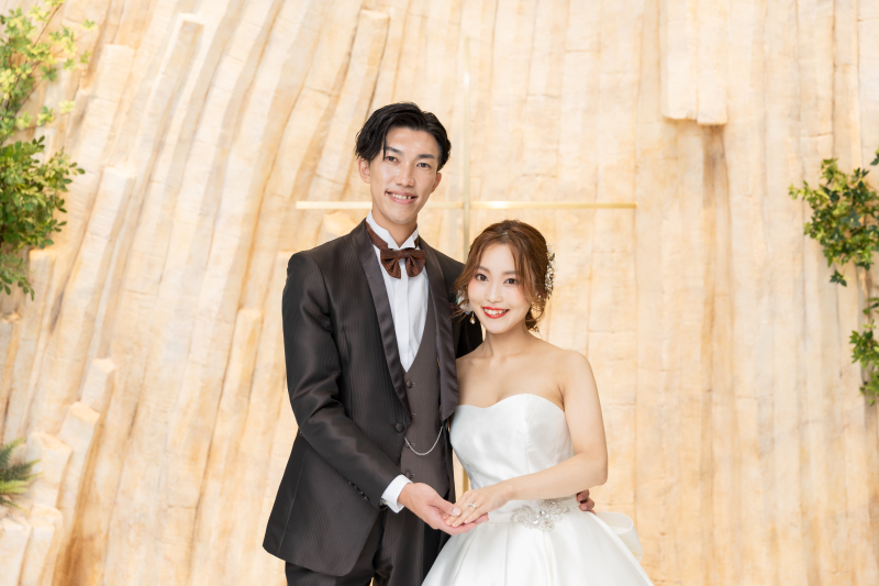 チャペルでおふたりの記念に撮影した一枚