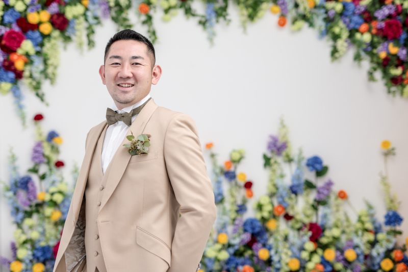 新郎さまの自然な笑顔も引き出せます