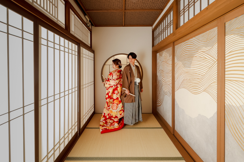 家屋の中で