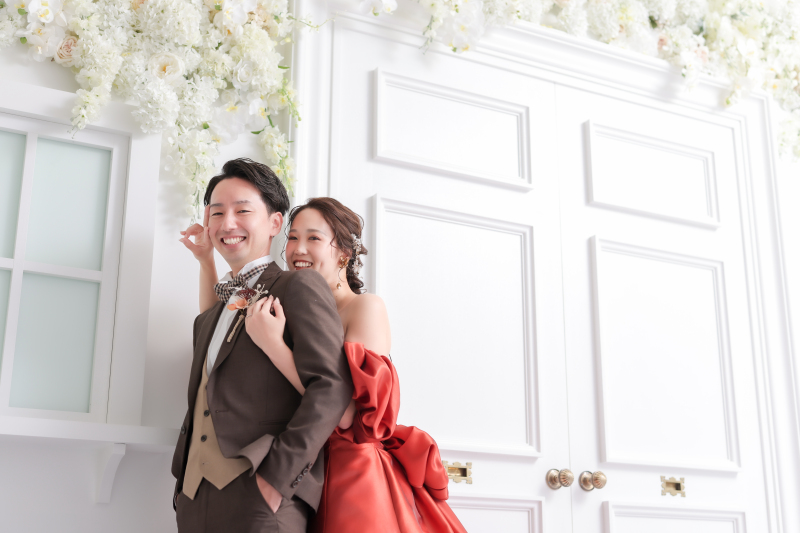 お二人仲良くピース！