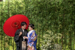 【和装スタジオプラン】屋内庭園スタジオで前撮り撮影の一日