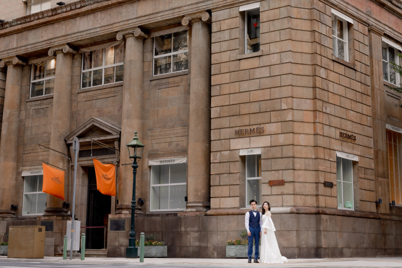 居留地の街並みと共に一枚