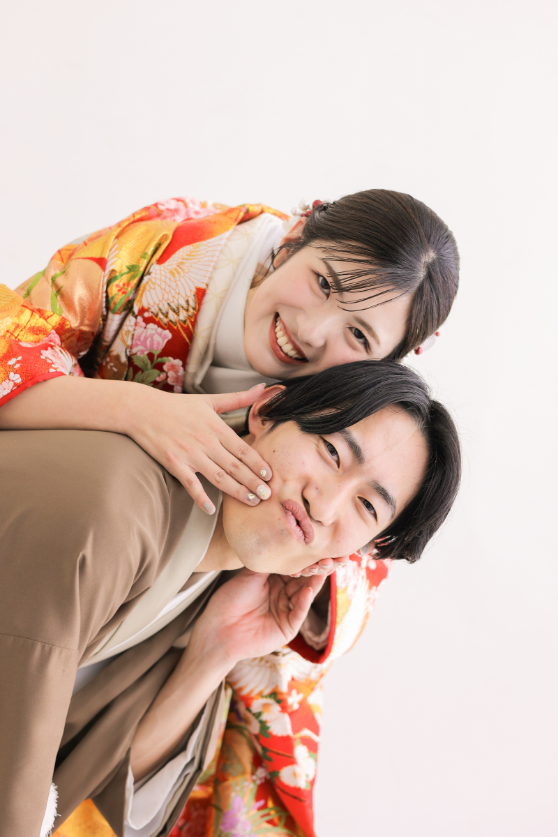 お二人でギューとくっついて♩