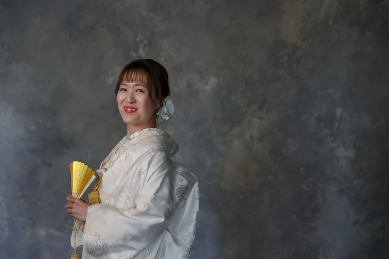 新婦さまお一人ショット。