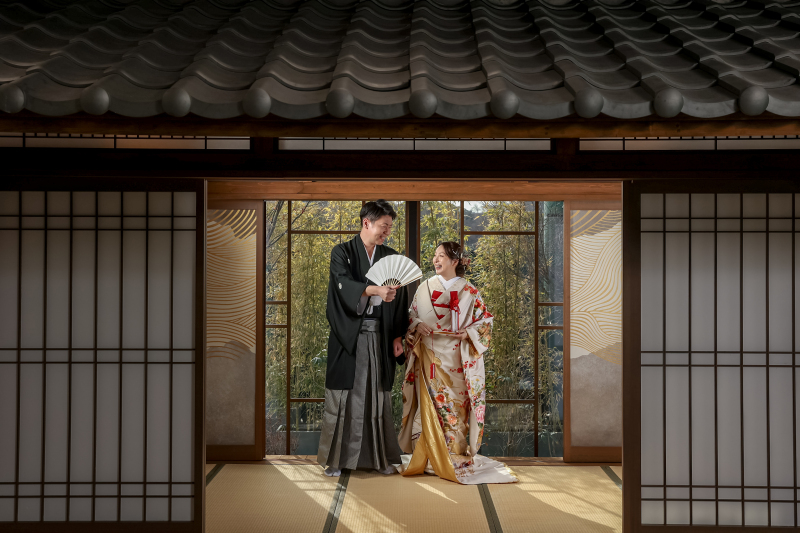 スタジオでも和装がとってもお似合いのお二人