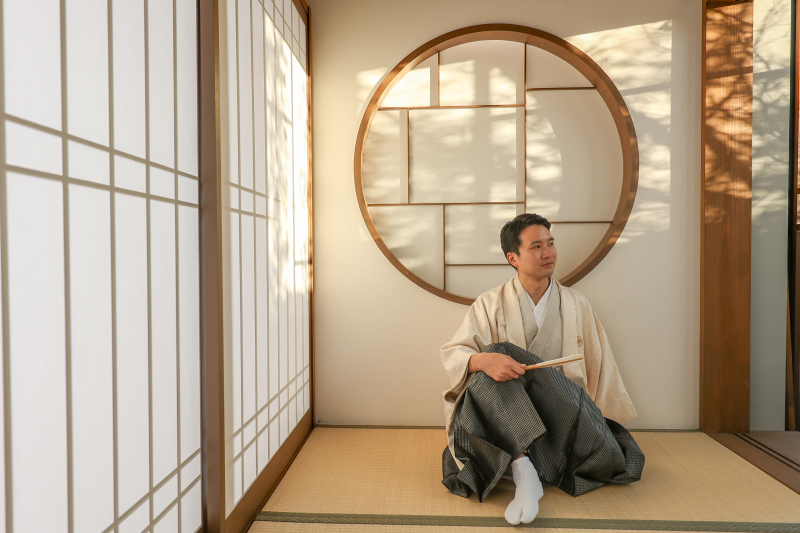 傾く日差しと新郎さま