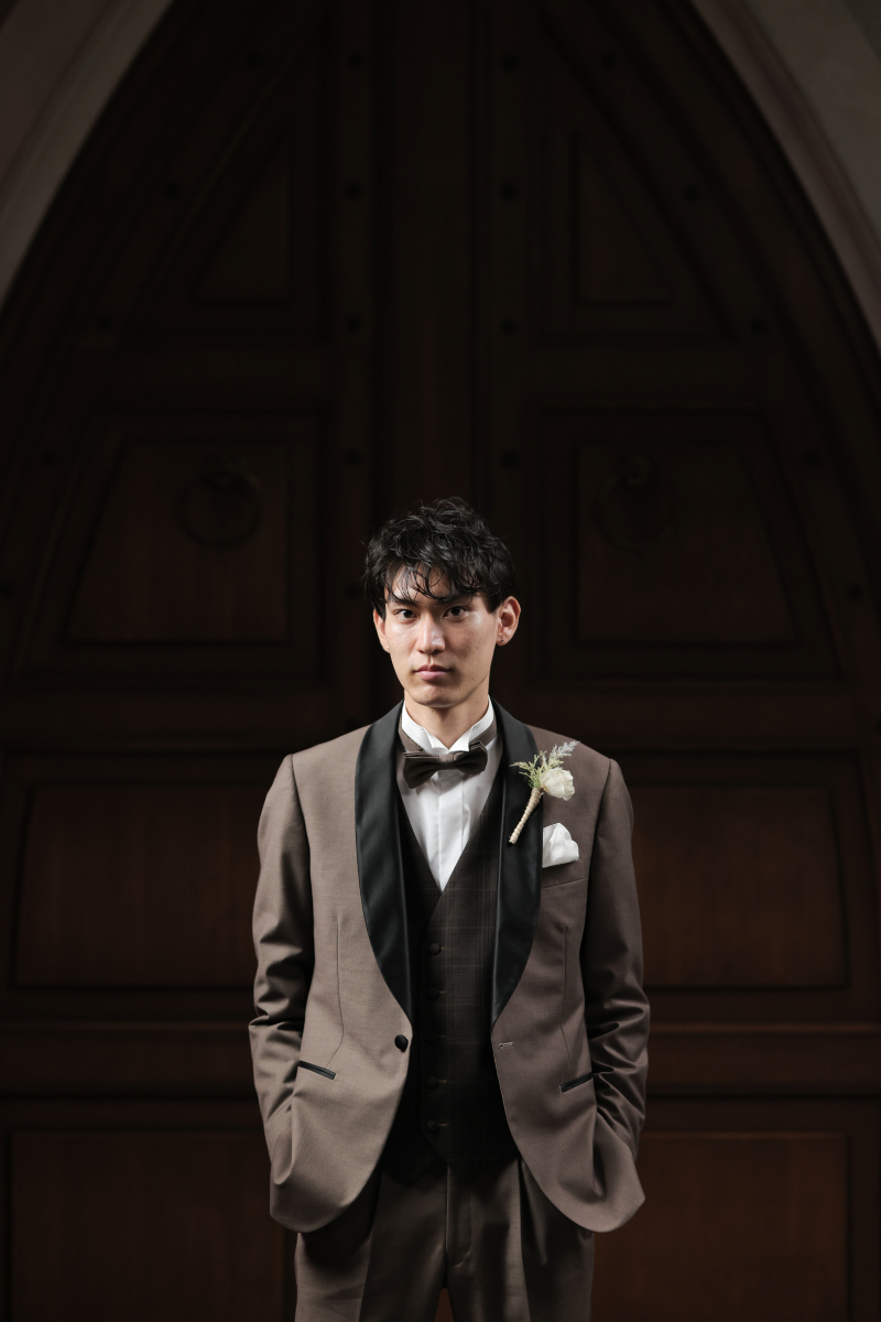 新郎さまお一人ショット。