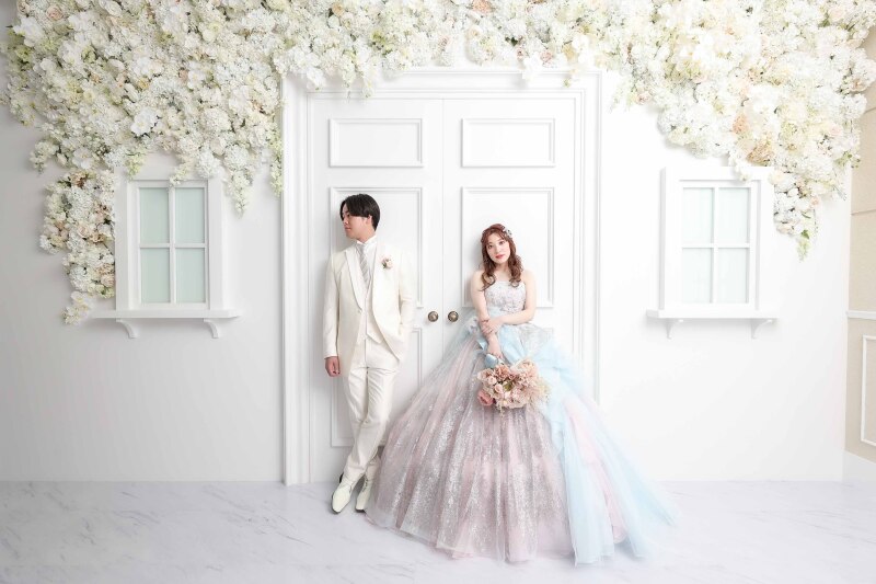 ラストはカラードレスでしっとりと