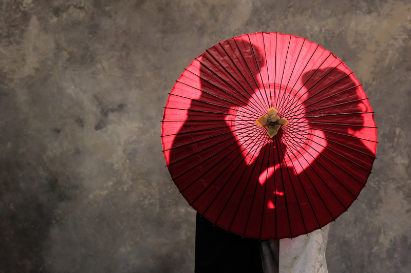 番傘と光を使ったこだわり抜いた撮影