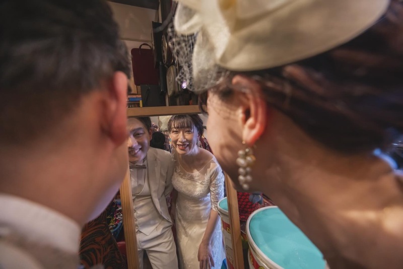 お店のなかで。