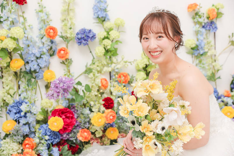 色とりどりのお花に囲まれて!