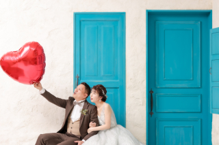 【洋装スタジオプラン】明るいお二人らしさ