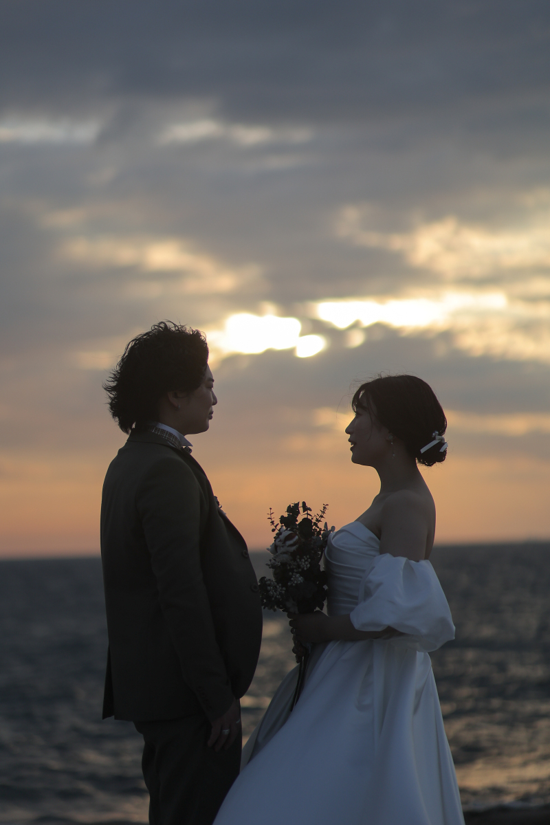 シルエットで幻想的に!