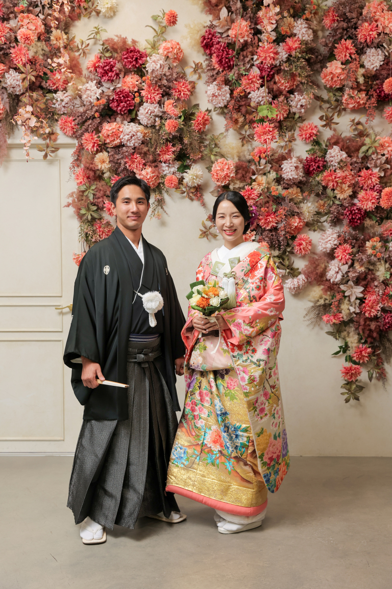 お花と一緒に。