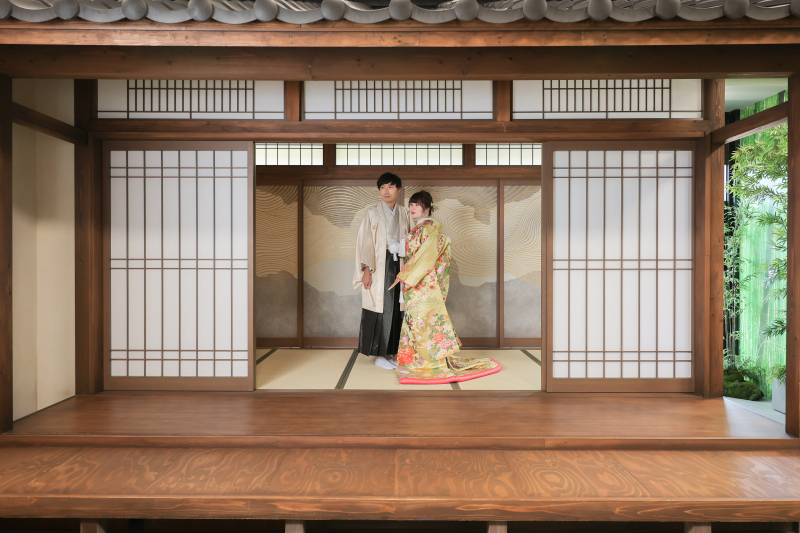 屋内庭園での1枚