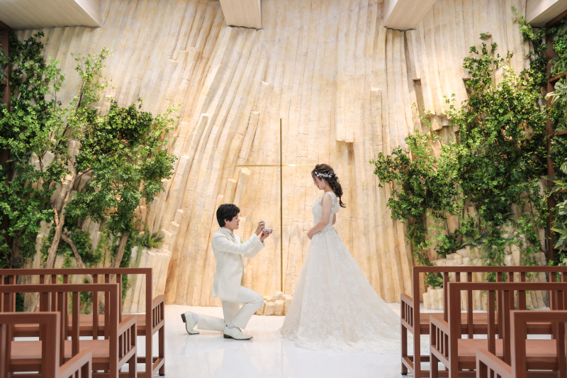 プロポーズシーンでの撮影も