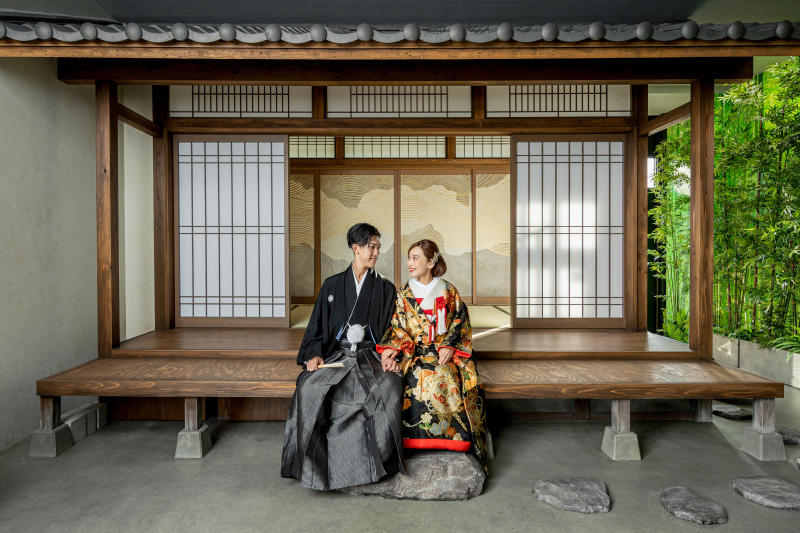 本格的な屋内庭園でのカット