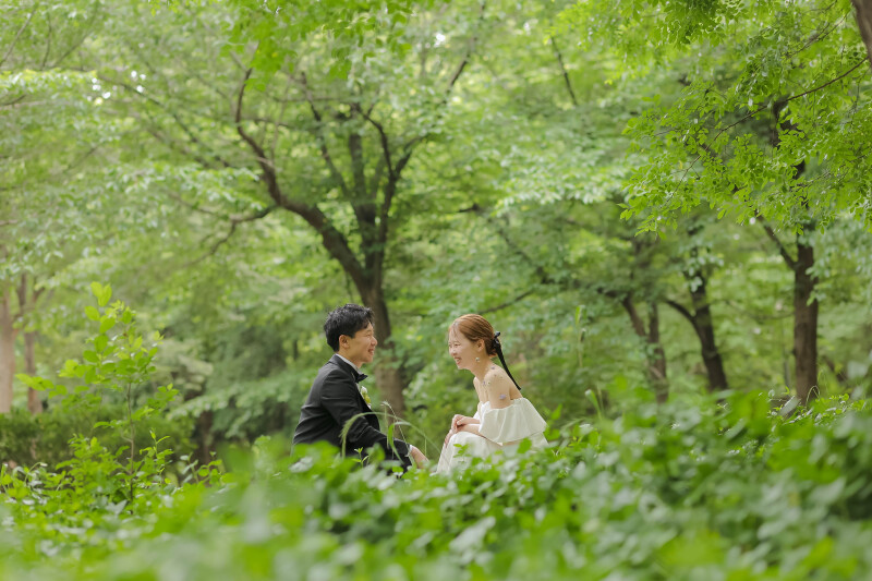 緑に囲まれた中で