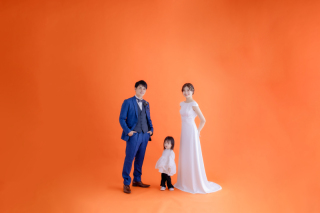 【和装洋装スタジオプラン】お子様も一緒に幸せな時間を