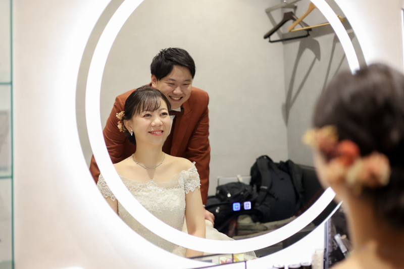 お支度の部屋で