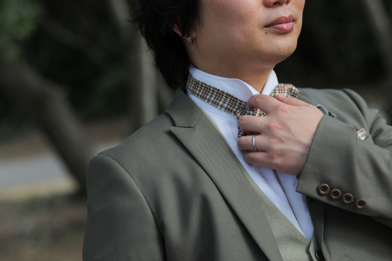 お手元アップで指輪ショット!