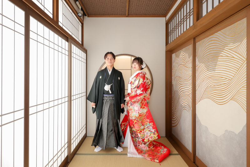 色打ち掛けでカッコよく