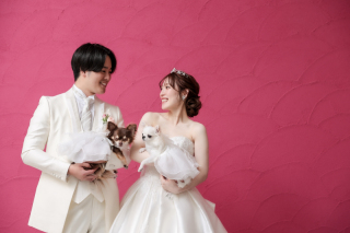 【洋装スタジオプラン】お腹の中の赤ちゃんも一緒に家族のスタートを