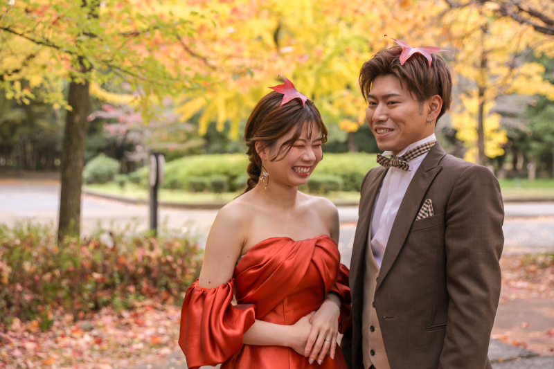 頭の上に葉っぱ！