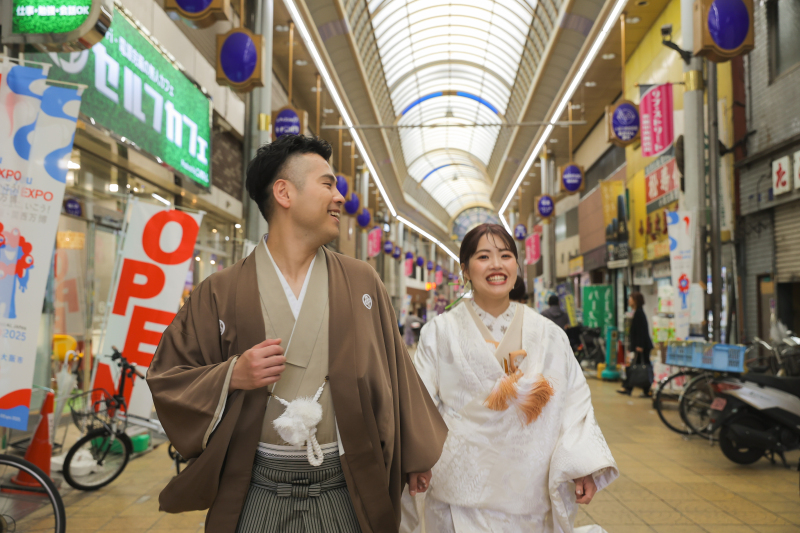 商店街を走って！