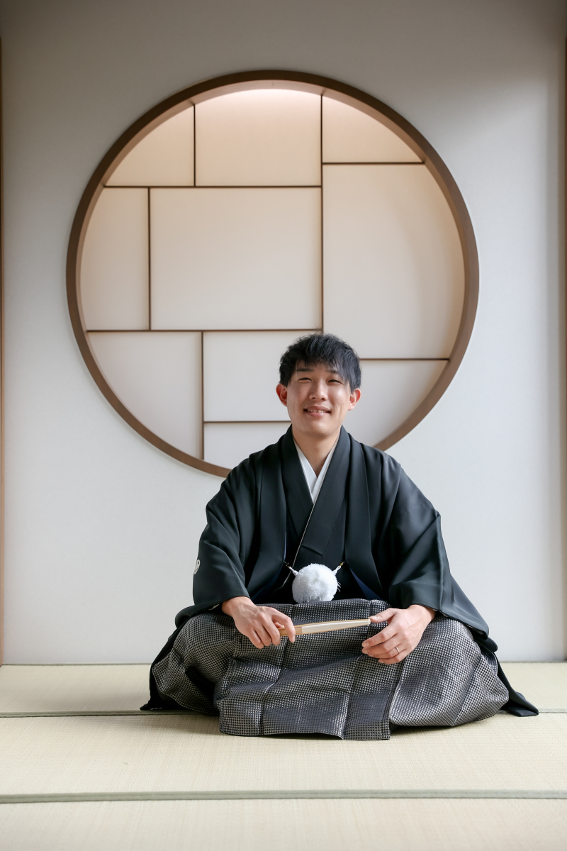 日光を浴びて