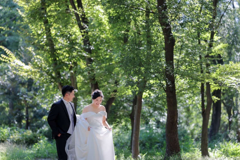 お衣装チェンジで緑の中へ