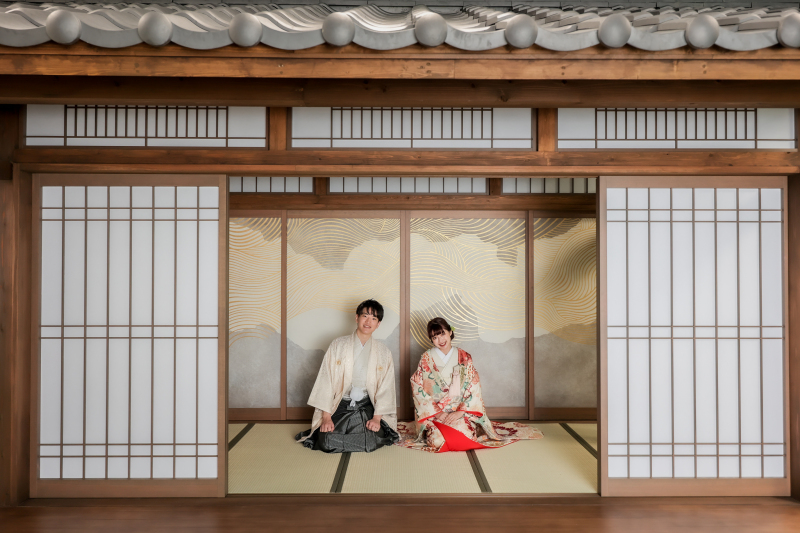 本格和装庭園での撮影も人気