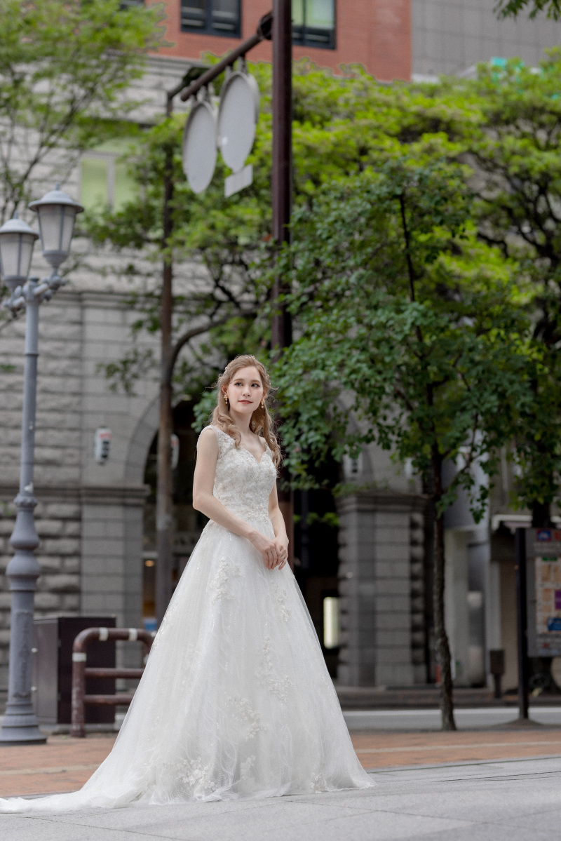 緑溢れる町並みとともに撮影もできる