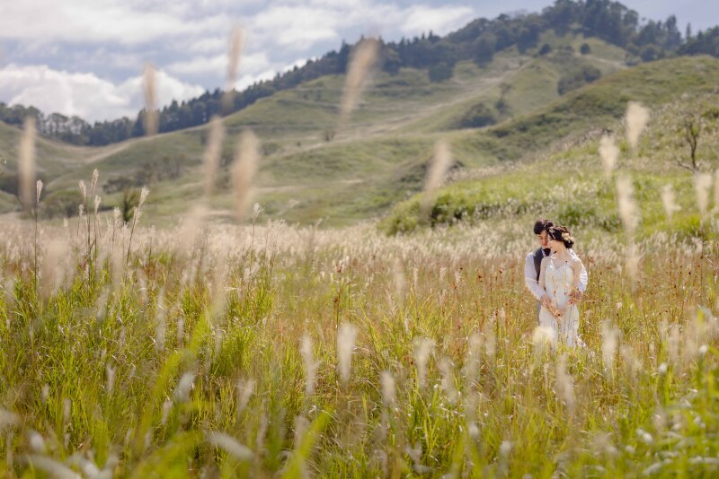 【人気の撮影スポットでの撮影が叶う♪】砥峰高原ドレスロケーションプラン◆全データ300カット+レタッチ+出張料込