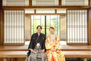 【2着目無料♪】白無垢も！色打掛も ！日本庭園で和装スタジオ撮影プランが人気♪即日データ付