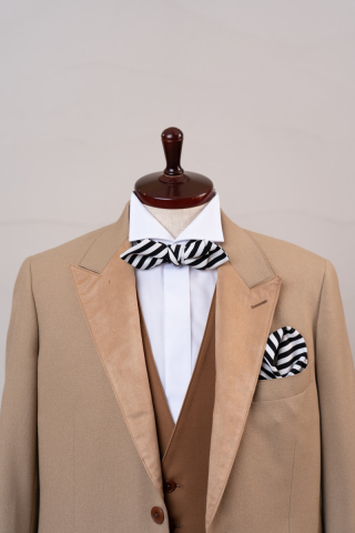 蝶ネクタイ・チーフ　ストライプ