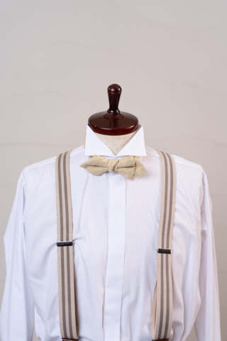 サスペンダー　グレーストライプ