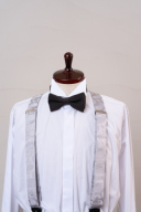 サスペンダー　グレーペイズリー