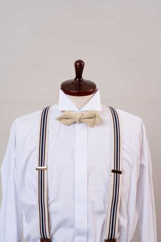 サスペンダー　ネイビーブラウン